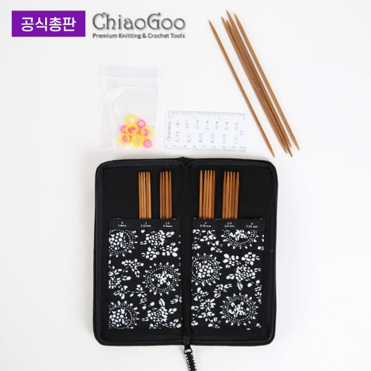 [ChiaoGoo] Double Point Needle Sock Set Bamboo, 6″ / 15 cm (3600)