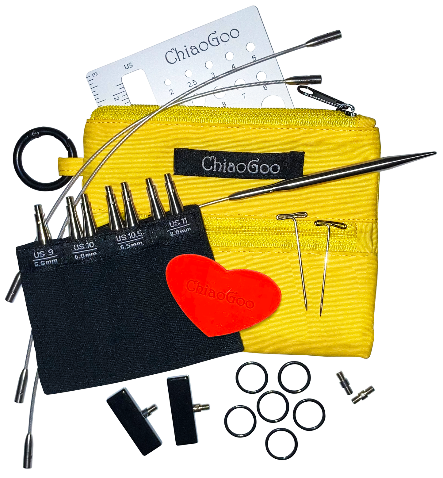 [ChiaoGoo] TWIST™ Yellow Shorties™ Set - 3" (8cm) Tips (7230L)