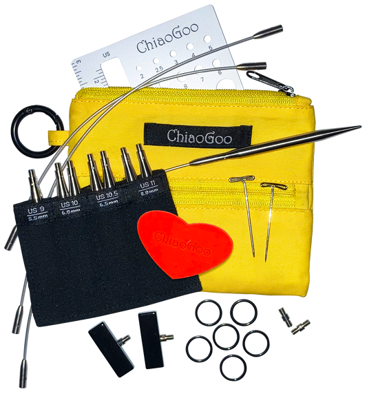 [ChiaoGoo] TWIST™ Yellow Shorties™ Set - 3" (8cm) Tips (7230L)