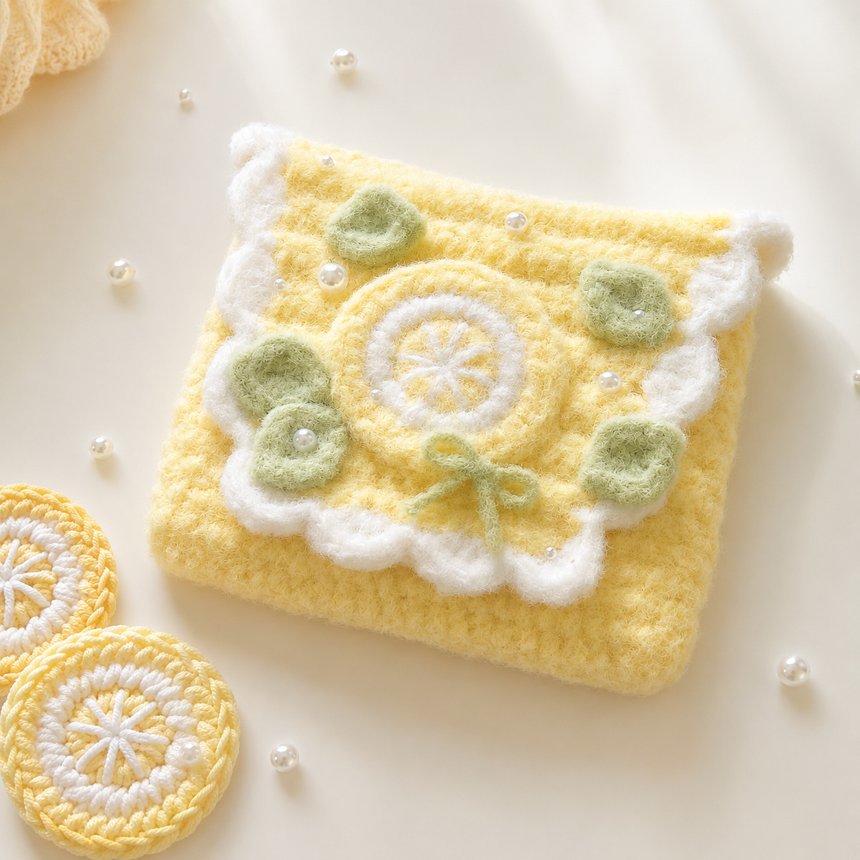 Lemon Pouch by sweetiee._.croche