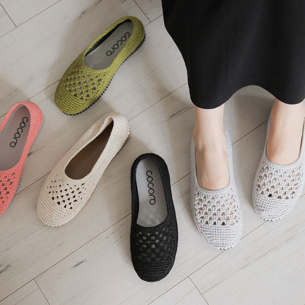 [COCORO X ANCALLS] Granny Square Flat Crochet Shoes Kit