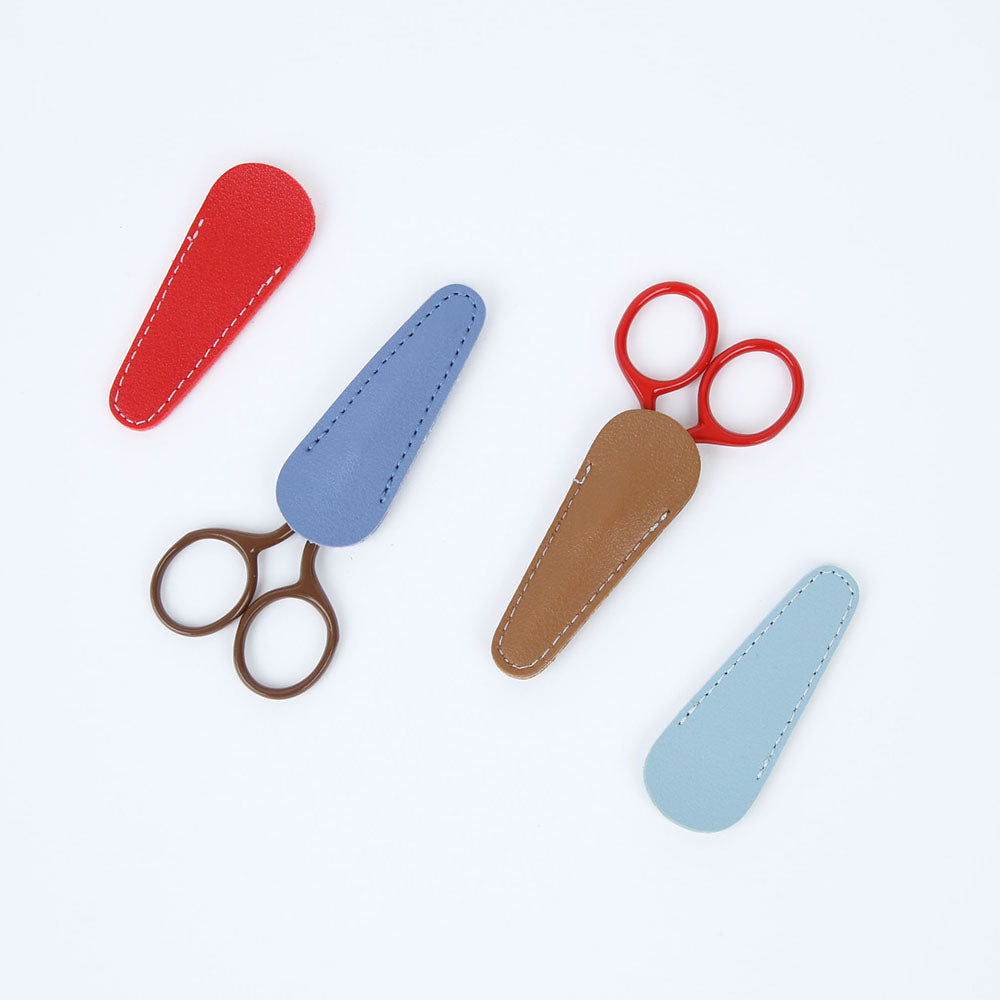 Faux Leather Scissors Case
