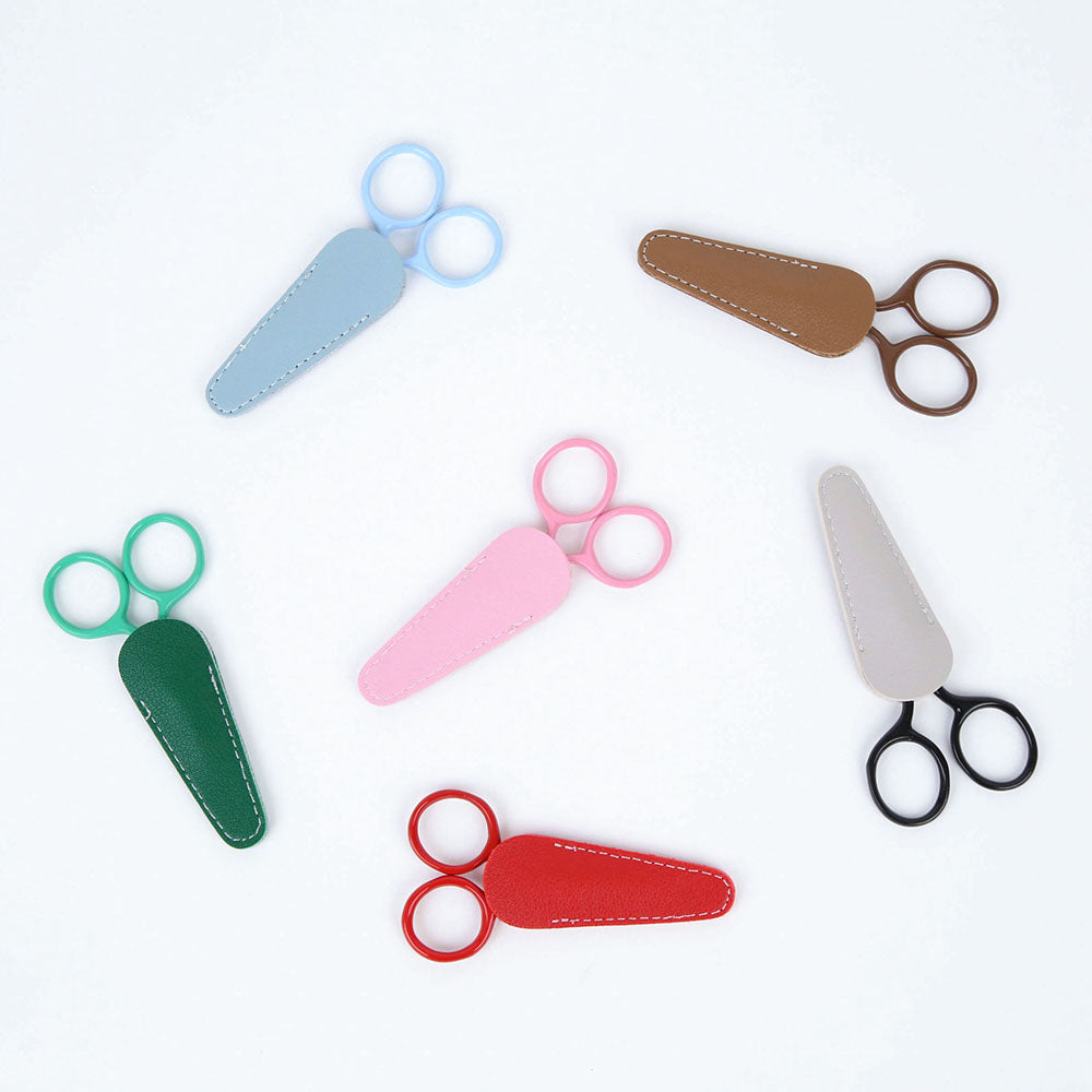 Faux Leather Scissors Case