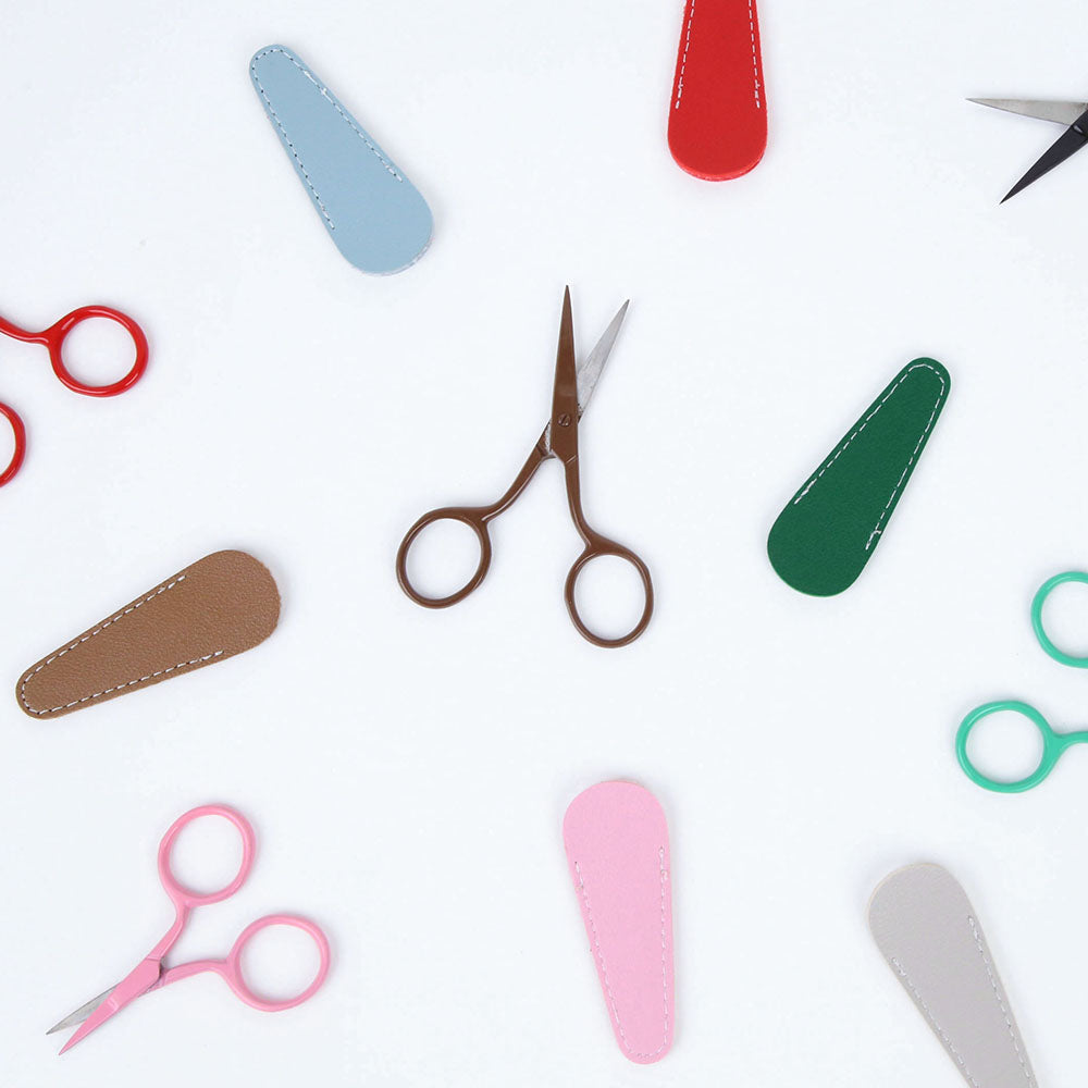 Faux Leather Scissors Case