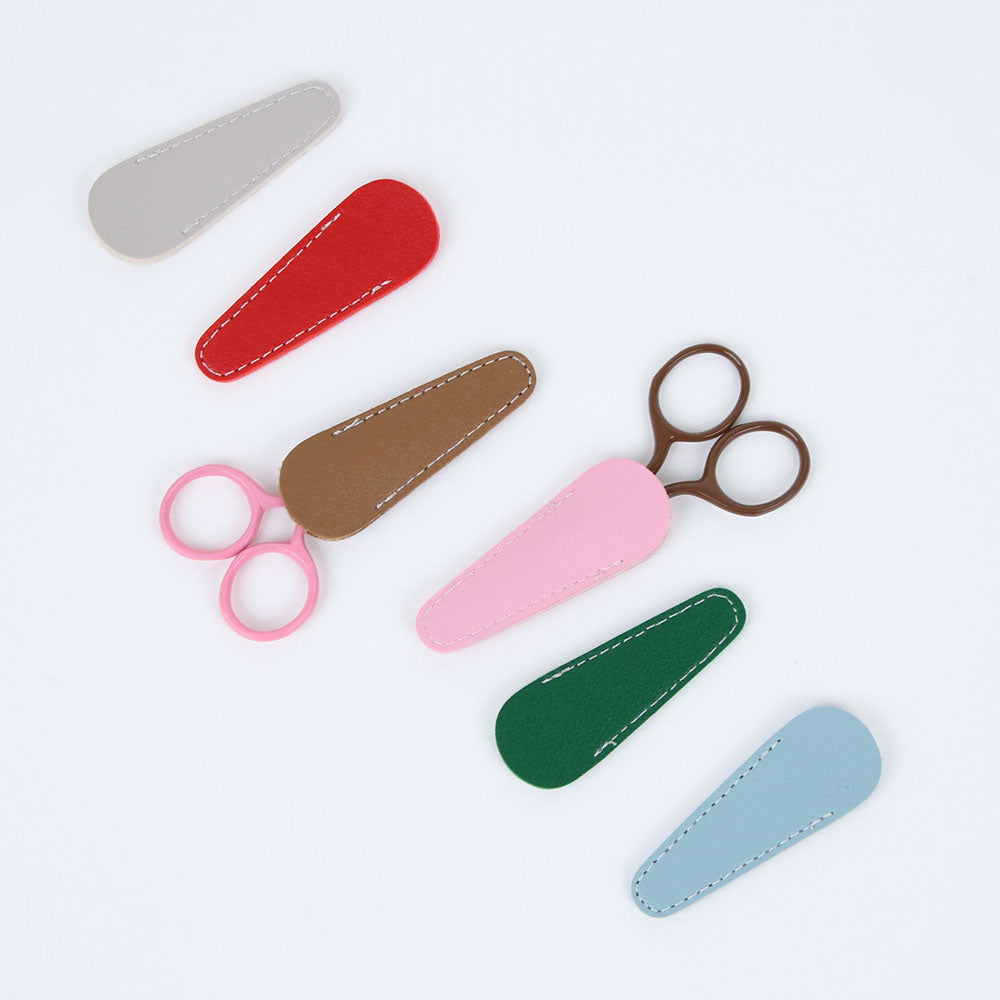 Faux Leather Scissors Case