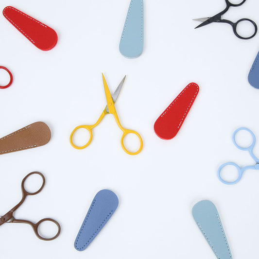 Faux Leather Scissors Case
