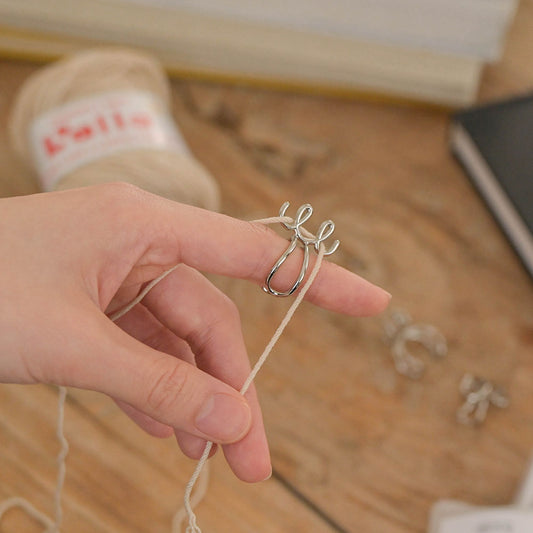 Smiling Knitting Ring